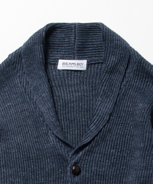 BEAMS BOY（ビームスボーイ）の「BEAMS BOY / 8ゲージ 畦編み ショールカラ―カーディガン（カーディガン/ボレロ・レディース・グレー/ネイビー・ONE SIZE）」の19枚目の写真