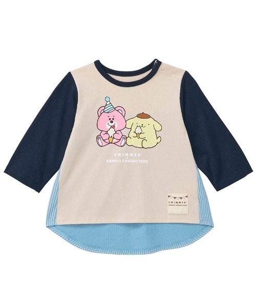 Belle Maison(ベルメゾン)の「SWIMMER×サンリオキャラクターズ バック切替えプリント長袖Tシャツ(Tシャツ/カットソー・キッズ・ベージュ系その他3/レッド系その他4・80/90/100/110/120)」の2枚目の写真