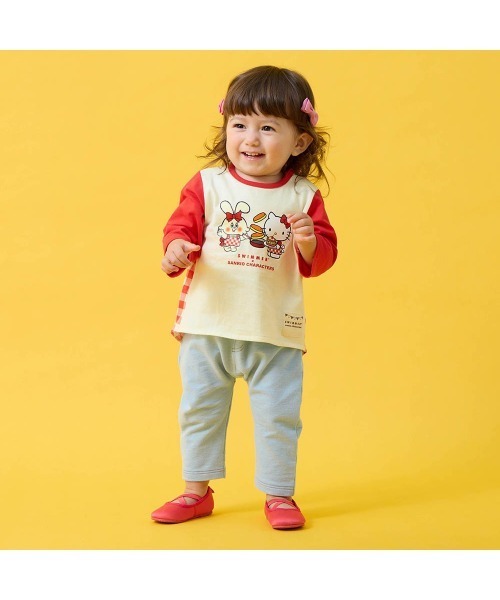 Belle Maison(ベルメゾン)の「SWIMMER×サンリオキャラクターズ バック切替えプリント長袖Tシャツ(Tシャツ/カットソー・キッズ・ベージュ系その他3/レッド系その他4・80/90/100/110/120)」の5枚目の写真