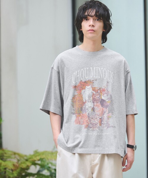 セール】【WEB限定】<GLR or>キャット プリント 半袖 Tシャツ(T セール】【WEB限定】<GLR or>キャット プリント 半袖 Tシャツ(T