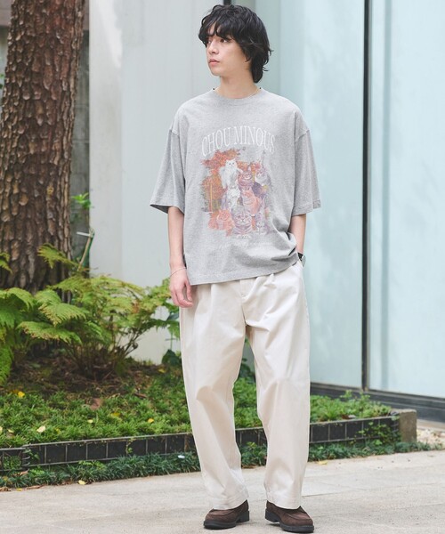 セール】【WEB限定】＜GLR or＞キャット プリント 半袖 Tシャツ（T