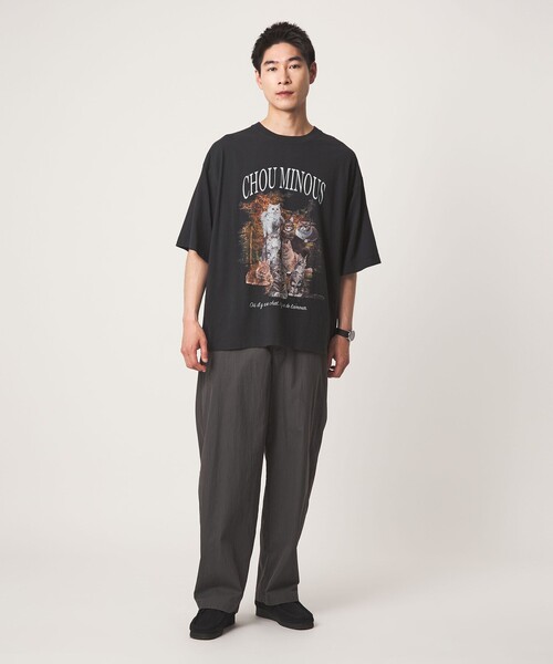 green label relaxing(グリーンレーベルリラクシング)の「【WEB限定】<GLR or>キャット プリント 半袖 Tシャツ(Tシャツ/カットソー・メンズ・ブラック/グレー系・XL/S/L/M)」の19枚目の写真