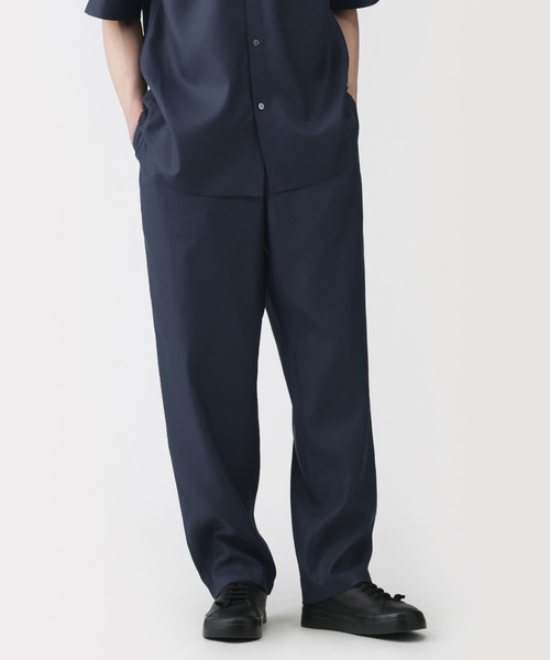 MUJI Labo（ムジラボ）の「〔MUJI Labo〕紳士　和紙混ドビー織り　イージーパンツ（その他パンツ・メンズ・ダークネイビー/ブラック/チャコールグレー・S/M/L/XL）」の3枚目の写真