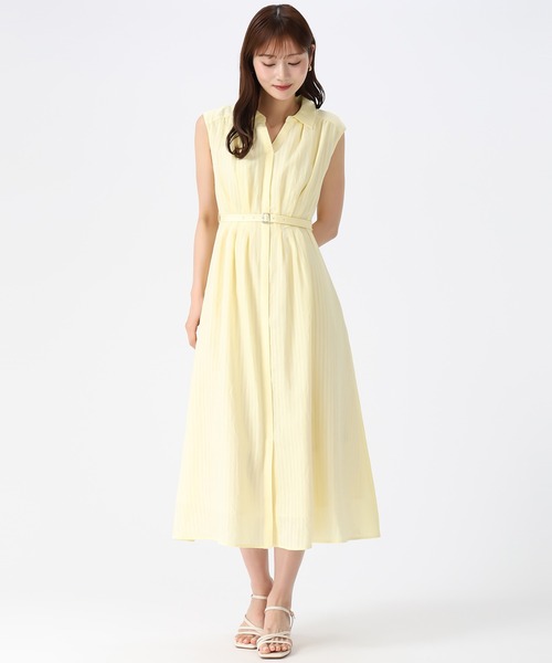 MISCH MASCH(ミッシュマッシュ)の「2026春夏新作 ストライプアソートシアーカラータックシャツワンピース(シャツワンピース・レディース・ネイビー/オレンジ/イエロー/ライトブルー・S/M)」の15枚目の写真
