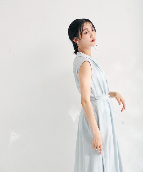MISCH MASCH(ミッシュマッシュ)の「2026春夏新作 ストライプアソートシアーカラータックシャツワンピース(シャツワンピース・レディース・ネイビー/オレンジ/イエロー/ライトブルー・S/M)」の20枚目の写真