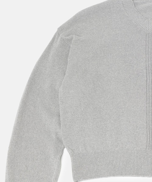SimplyComplicated（シンプリーコンプリケイテッド）の「V NECK LIGHT KNIT SWEATER（ニット/セーター・メンズ・ブルー/グレー・2）」の4枚目の写真