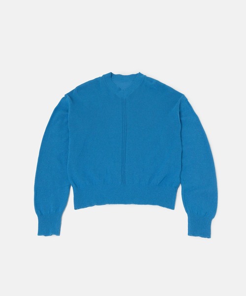 SimplyComplicated（シンプリーコンプリケイテッド）の「V NECK LIGHT KNIT SWEATER（ニット/セーター・メンズ・ブルー/グレー・2）」の7枚目の写真