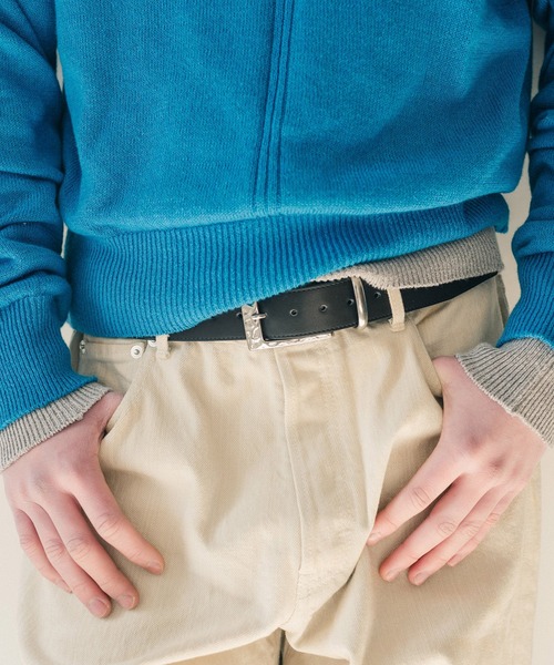 SimplyComplicated（シンプリーコンプリケイテッド）の「V NECK LIGHT KNIT SWEATER（ニット/セーター・メンズ・ブルー/グレー・2）」の9枚目の写真