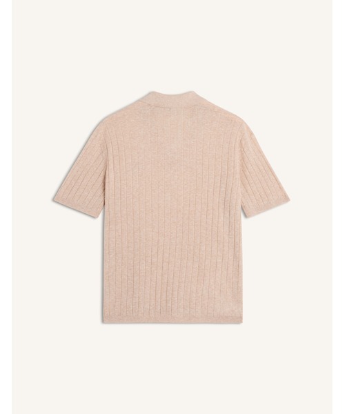 Maison Kitsune(メゾンキツネ)の「LINEN COTTON SHORT SLEEVE POLO(ポロシャツ・メンズ・ライトグレー/ベージュ・L/M/S)」の10枚目の写真