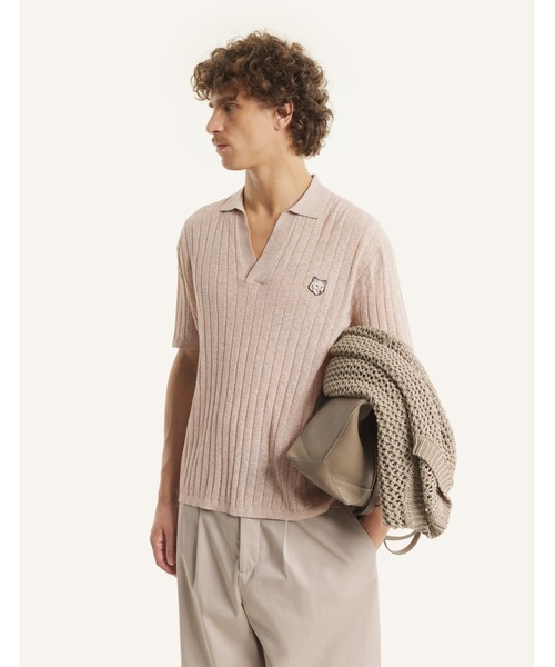 Maison Kitsune(メゾンキツネ)の「LINEN COTTON SHORT SLEEVE POLO(ポロシャツ・メンズ・ライトグレー/ベージュ・L/M/S)」の13枚目の写真