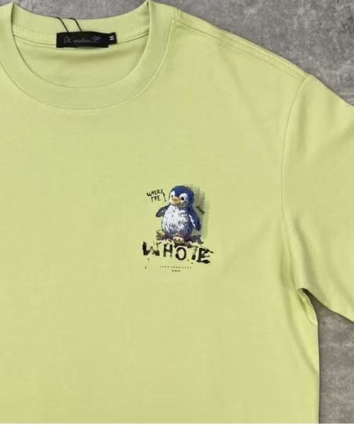 revertical(リバーティカル)の「ペンギンバックプリント半袖Tシャツ/ワンポイント&グラフィックT ルーズフィット(Tシャツ/カットソー・メンズ・ホワイト/ブラック/ミント・LARGE/MEDIUM)」の11枚目の写真