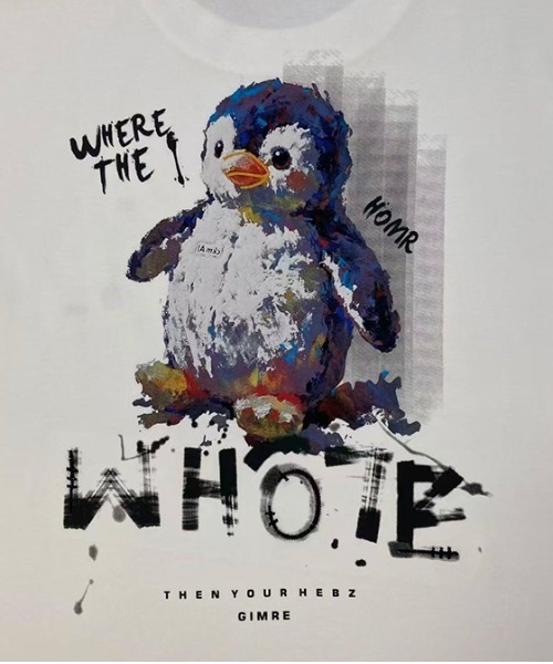 revertical(リバーティカル)の「ペンギンバックプリント半袖Tシャツ/ワンポイント&グラフィックT ルーズフィット(Tシャツ/カットソー・メンズ・ホワイト/ブラック/ミント・LARGE/MEDIUM)」の6枚目の写真