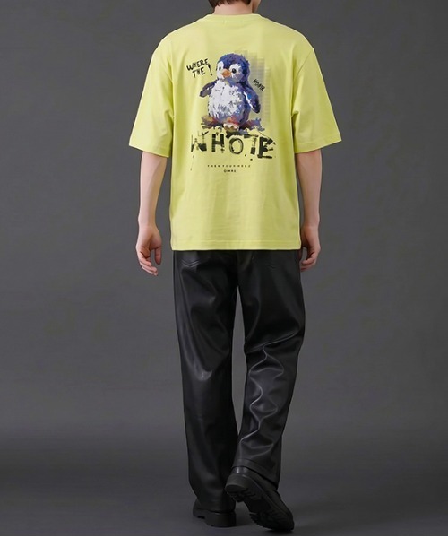 revertical(リバーティカル)の「ペンギンバックプリント半袖Tシャツ/ワンポイント&グラフィックT ルーズフィット(Tシャツ/カットソー・メンズ・ホワイト/ブラック/ミント・LARGE/MEDIUM)」の14枚目の写真