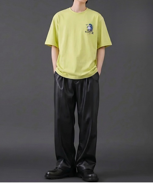 revertical(リバーティカル)の「ペンギンバックプリント半袖Tシャツ/ワンポイント&グラフィックT ルーズフィット(Tシャツ/カットソー・メンズ・ホワイト/ブラック/ミント・LARGE/MEDIUM)」の15枚目の写真