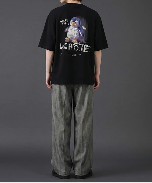 revertical(リバーティカル)の「ペンギンバックプリント半袖Tシャツ/ワンポイント&グラフィックT ルーズフィット(Tシャツ/カットソー・メンズ・ホワイト/ブラック/ミント・LARGE/MEDIUM)」の19枚目の写真
