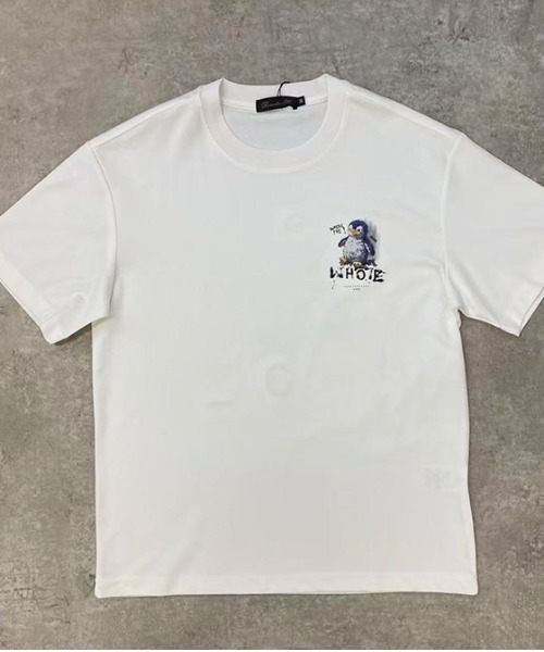 revertical(リバーティカル)の「ペンギンバックプリント半袖Tシャツ/ワンポイント&グラフィックT ルーズフィット(Tシャツ/カットソー・メンズ・ホワイト/ブラック/ミント・LARGE/MEDIUM)」の13枚目の写真