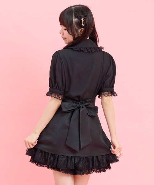 Secret Honey（シークレットハニー）の「サイドレースアップスリット入りスカパン（スカート・レディース・ブラックミックス/ブラック・MEDIUM）」の6枚目の写真