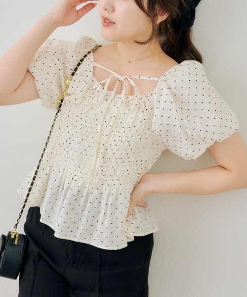 Another Branch olive des olive(アナザーブランチオリーブデオリーブ)の「2WAYシャーリングパフ袖ブラウス(シャツ/ブラウス・レディース・チェック/ドット/その他11・FREE)」の16枚目の写真