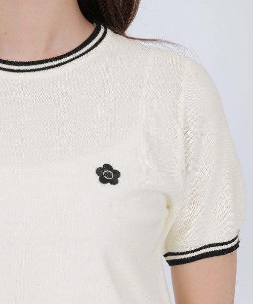 MARY QUANT(マリークワント)の「ラインニット プルオーバー(Tシャツ/カットソー・レディース・ブラック/レッド/ホワイト/グレー・M)」の6枚目の写真