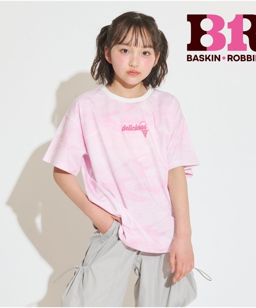 サーティワン】【接触冷感】マーブル柄ビッグ半袖Tシャツ（Tシャツ