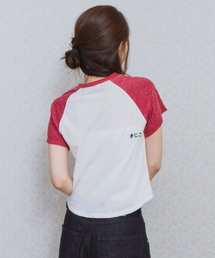 ke403. Back Logo Raglan Tee Red