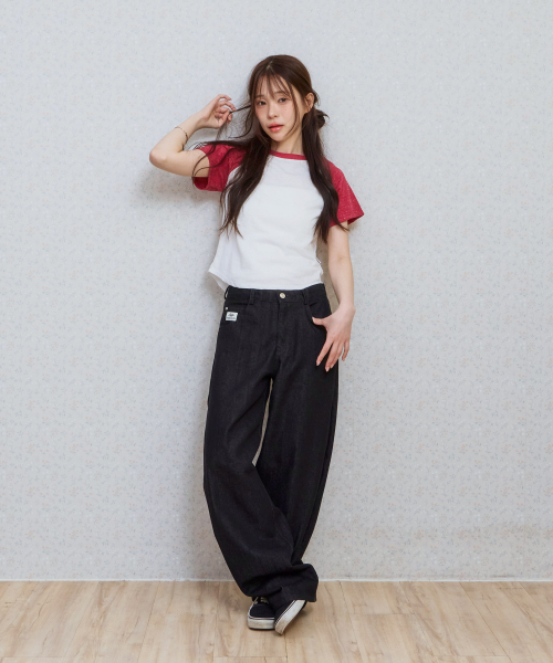 KIJIKO（キジコ）の「ke403. Back Logo Raglan Tee Red（Tシャツ/カットソー・レディース・レッド・FREE）」の5枚目の写真