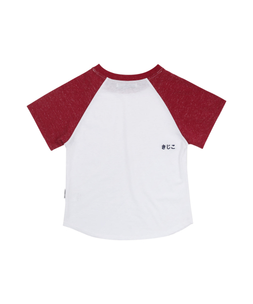 KIJIKO（キジコ）の「ke403. Back Logo Raglan Tee Red（Tシャツ/カットソー・レディース・レッド・FREE）」の7枚目の写真