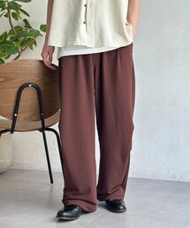 ジョーゼットニータックワイドパンツ