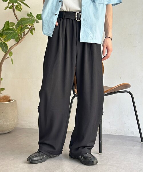 CPCM（シーピーシーエム）の「ジョーゼットニータックワイドパンツ（その他パンツ・メンズ・ブラウン/グリーン/ブラック/チャコールグレー・MEDIUM/LARGE）」の8枚目の写真