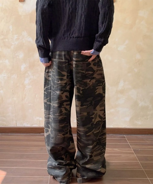 WESTBOY(ウエストボーイ)の「Y2K カモフラージュ ワイドカーゴパンツ WO26S13PT02(カーゴパンツ・メンズ・カモフラージュ・M/L)」の5枚目の写真