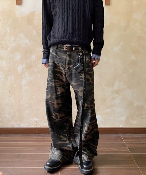 WESTBOY(ウエストボーイ)の「Y2K カモフラージュ ワイドカーゴパンツ WO26S13PT02(カーゴパンツ・メンズ・カモフラージュ・M/L)」の7枚目の写真