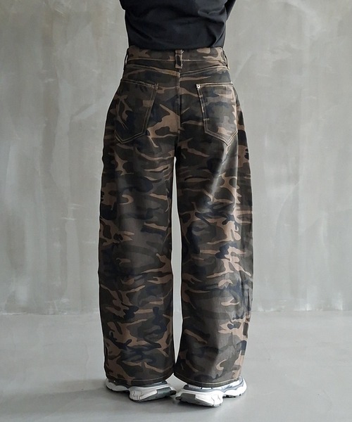 WESTBOY(ウエストボーイ)の「Y2K カモフラージュ ワイドカーゴパンツ WO26S13PT02(カーゴパンツ・メンズ・カモフラージュ・M/L)」の10枚目の写真