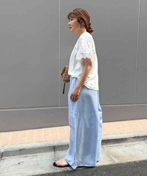 le.coeur blanc(ルクールブラン)の「《WEB限定アイテム》ワイドギャザーパンツ(その他パンツ・レディース・グレー系その他/ブラック/サックスブルー/イエロー・38)」の10枚目の写真