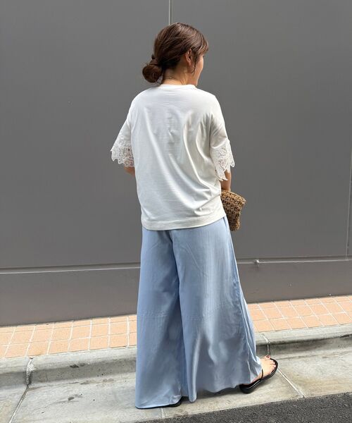 le.coeur blanc(ルクールブラン)の「《WEB限定アイテム》ワイドギャザーパンツ(その他パンツ・レディース・グレー系その他/ブラック/サックスブルー/イエロー・38)」の9枚目の写真