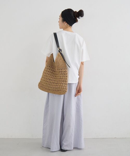le.coeur blanc(ルクールブラン)の「《WEB限定》ワイドギャザーパンツ(その他パンツ・レディース・グレー系その他/ブラック/サックスブルー/イエロー/オフホワイト・38)」の18枚目の写真