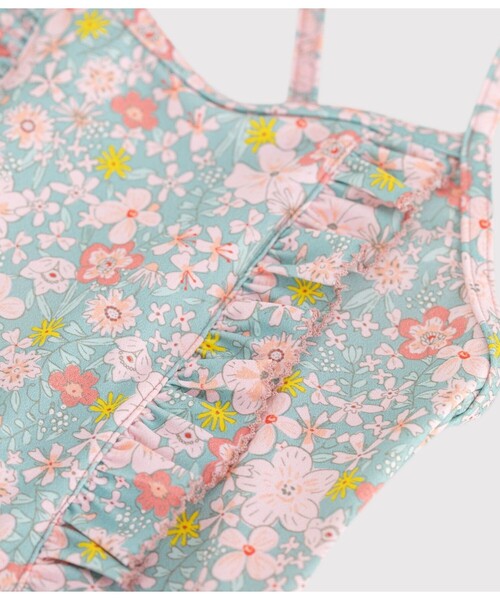 PETIT BATEAU（プチバトー）の「フラワープリント ワンピース水着（水着・キッズ・ライトブルー・3YEAR/4YEAR/5YEAR）」の3枚目の写真