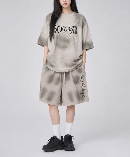 mushwear(マッシュウェア)の「【セットアップ対応】ヴィンテージハーフパンツ(スウェットパンツ・メンズ・アイボリー/ブラック・LARGE/X-LARGE/SMALL/MEDIUM)」の3枚目の写真