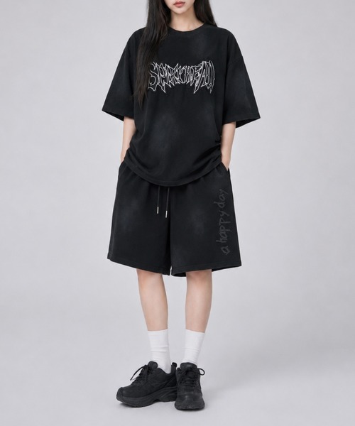 mushwear(マッシュウェア)の「【セットアップ対応】ヴィンテージハーフパンツ(スウェットパンツ・メンズ・アイボリー/ブラック・LARGE/X-LARGE/SMALL/MEDIUM)」の6枚目の写真