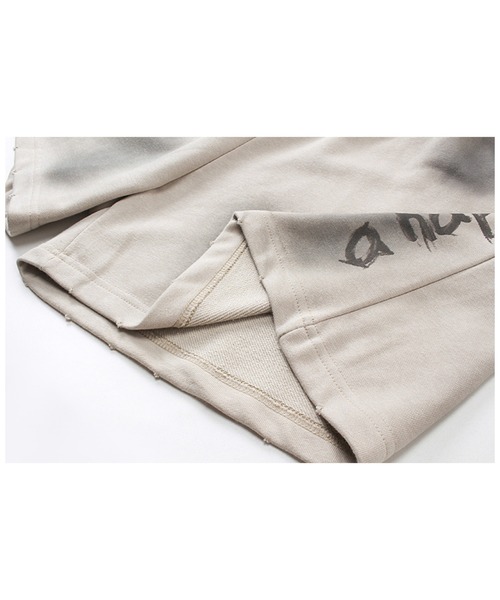 mushwear(マッシュウェア)の「【セットアップ対応】ヴィンテージハーフパンツ(スウェットパンツ・メンズ・アイボリー/ブラック・LARGE/X-LARGE)」の5枚目の写真