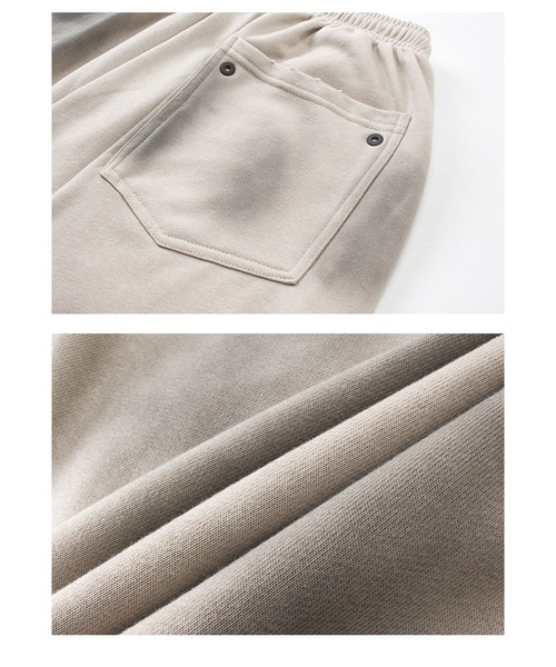 mushwear(マッシュウェア)の「【セットアップ対応】ヴィンテージハーフパンツ(スウェットパンツ・メンズ・アイボリー/ブラック・LARGE/X-LARGE)」の6枚目の写真