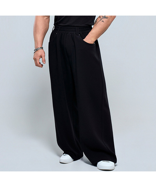 PHYSICAL GARMENTS（フィジカルガーメンツ）の「P2637 ベルトステッチパンツ[2COLOR]（その他パンツ・メンズ・チャコール/ブラック・1/2）」の2枚目の写真