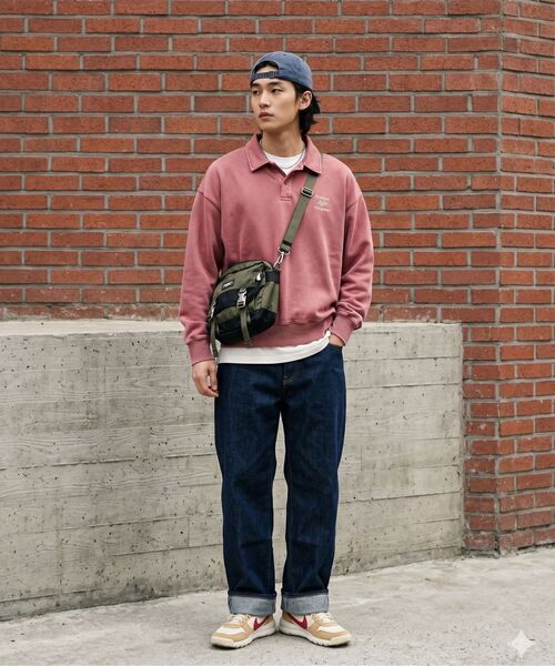 LENGAGEMENT(ランガージュマン)の「AGIR Salt-Washed Crop Polo Sweatshirt (Black)(スウェット・レディース・ブラック・1/2)」の9枚目の写真