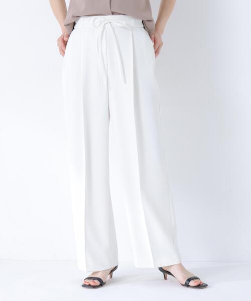 NATURAL BEAUTY BASIC（ナチュラルビューティーベーシック）の「ナローリボンイージパンツ（その他パンツ・レディース・ブラック/キャメル/オフホワイト・MEDIUM/P/S/SMALL）」の2枚目の写真