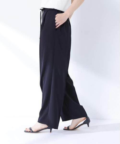 NATURAL BEAUTY BASIC（ナチュラルビューティーベーシック）の「ナローリボンイージパンツ（その他パンツ・レディース・ブラック/キャメル/オフホワイト・MEDIUM/P/S/SMALL）」の5枚目の写真