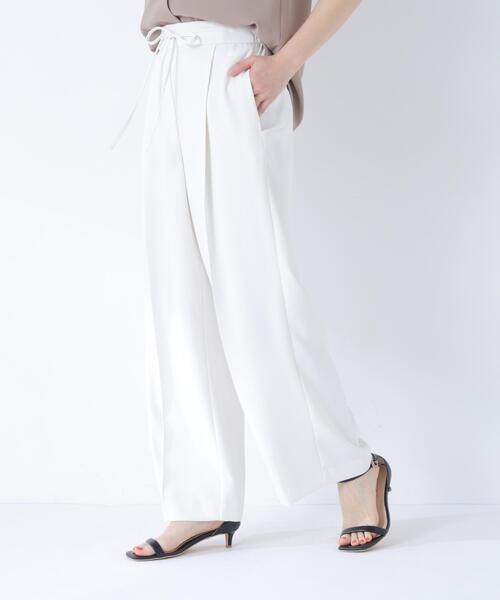 NATURAL BEAUTY BASIC（ナチュラルビューティーベーシック）の「ナローリボンイージパンツ（その他パンツ・レディース・ブラック/キャメル/オフホワイト・MEDIUM/P/S/SMALL）」の13枚目の写真