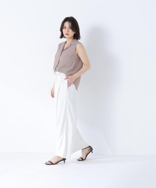 NATURAL BEAUTY BASIC（ナチュラルビューティーベーシック）の「ナローリボンイージパンツ（その他パンツ・レディース・ブラック/キャメル/オフホワイト・MEDIUM/P/S/SMALL）」の17枚目の写真