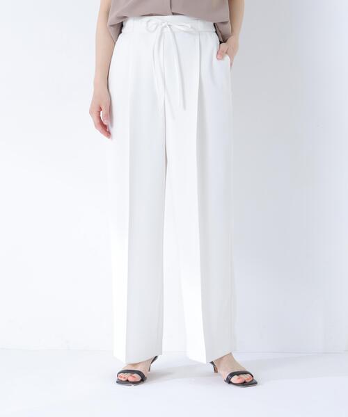 NATURAL BEAUTY BASIC（ナチュラルビューティーベーシック）の「ナローリボンイージパンツ（その他パンツ・レディース・ブラック/キャメル/オフホワイト・MEDIUM/P/S/SMALL）」の18枚目の写真