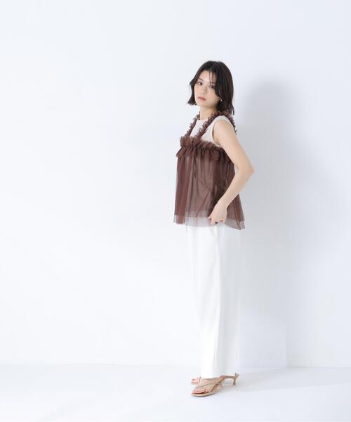 NATURAL BEAUTY BASIC（ナチュラルビューティーベーシック）の「ナローリボンイージパンツ（その他パンツ・レディース・ブラック/キャメル/オフホワイト・MEDIUM/P/S/SMALL）」の20枚目の写真