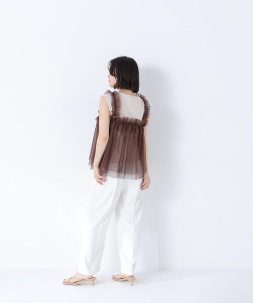 NATURAL BEAUTY BASIC（ナチュラルビューティーベーシック）の「ナローリボンイージパンツ（その他パンツ・レディース・ブラック/キャメル/オフホワイト・MEDIUM/P/S/SMALL）」の21枚目の写真