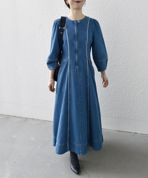 ブランド古着】7分袖ワンピース(ワンピース)|SHIPS any(シップス ブランド古着】7分袖ワンピース(ワンピース)|SHIPS any(シップス